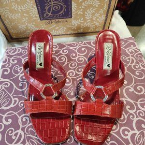 Brighton Red Terry Sandals size 7 1/2